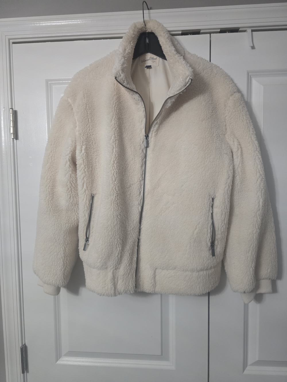Universal Thread Cream Teddy Sherpa Zip Jacket